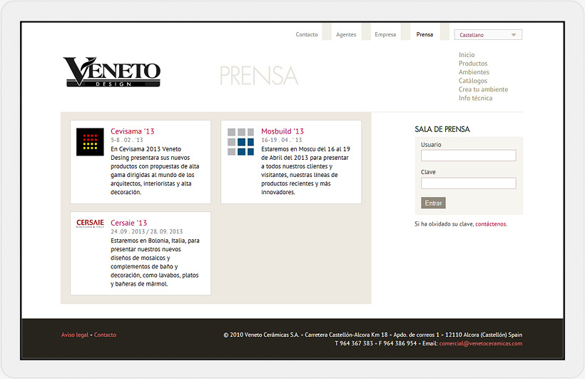 Veneto Design - Press Page